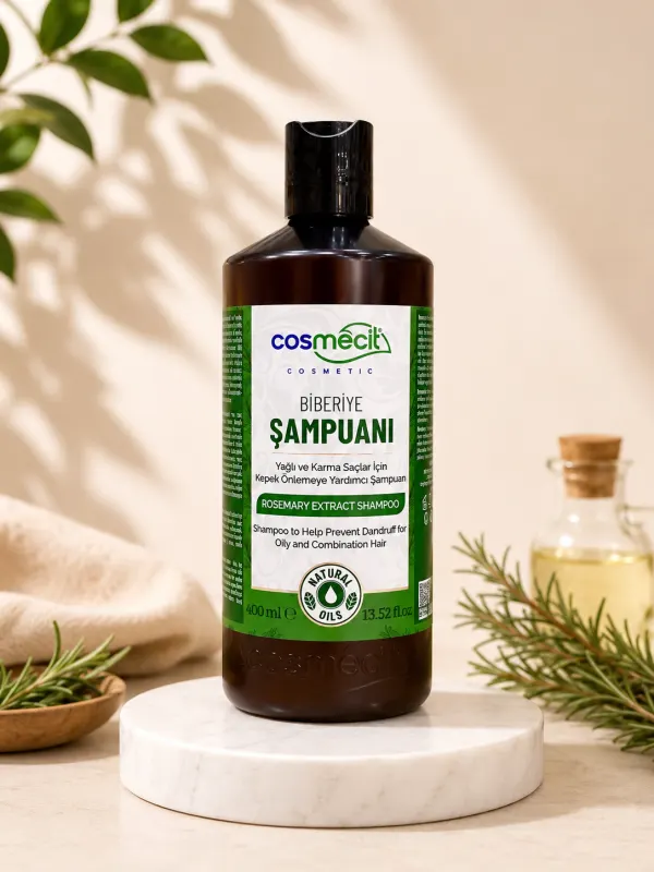 Cosmecit Yağlı Ve Karma Saçlar Biberiye Özlü Şampuan 400 ml