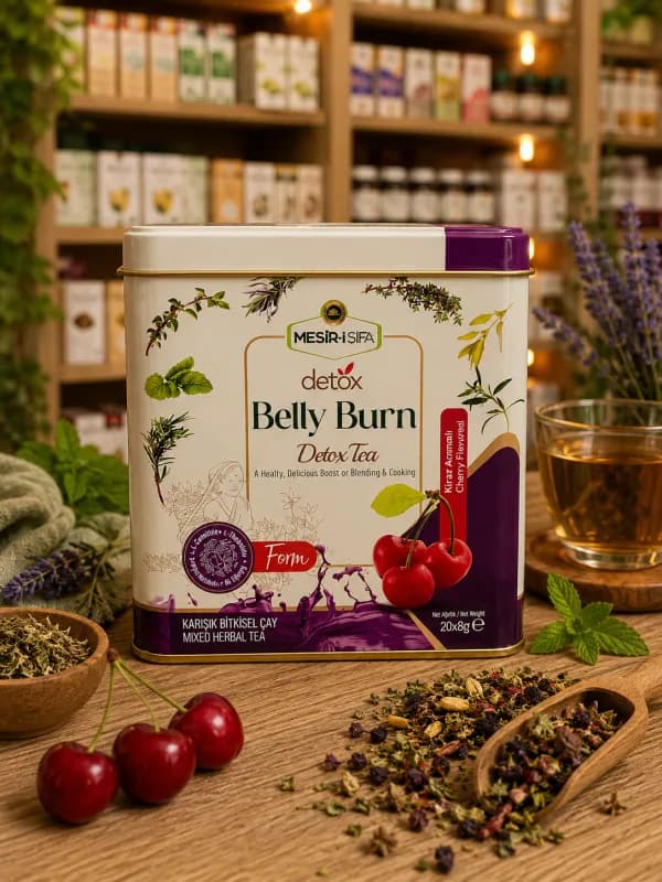 Mesirişifa Belly Burn Detox Çayı 8gr 20'li Doğal İçerikli Detoks Tea Shaker Hediyeli 3.3