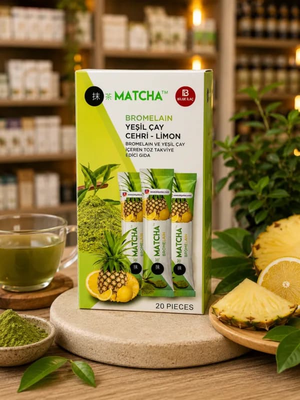 Matcha Çayı Ananas Aromalı 20 Adet