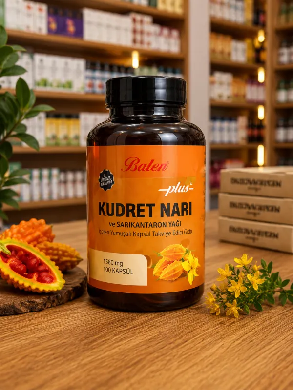KUDRET NARI PLUS&SARI KANTARON YAĞI İÇEREN YUM.KASÜL 1580 MG*100